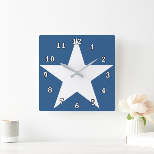 星 スクエア壁時計 (ホーム)