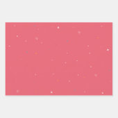 星、ストライプのキャンディ&歯の妖精 ラッピングペーパーシート (正面)