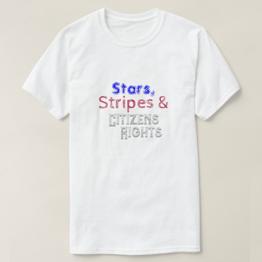 星、ストライプ国民の権利 Tシャツ (デザイン正面)