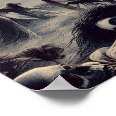 星、ストライプ自由幽霊のよく出る ポスター (角)