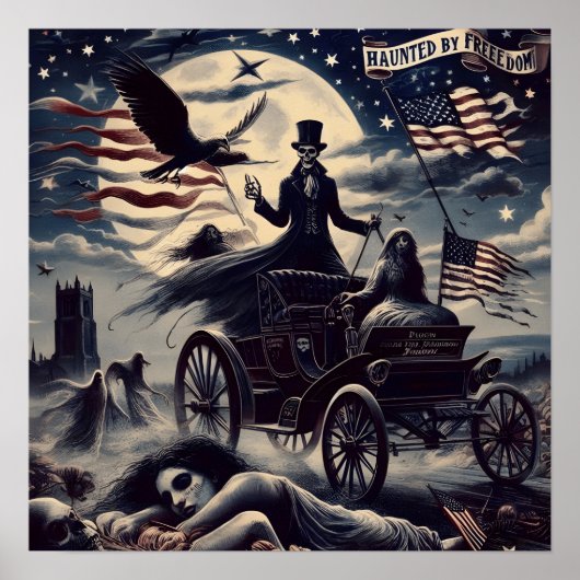 星、ストライプ自由幽霊のよく出る ポスター (正面)