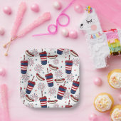 星、ストライプ、シズル – 愛国的な饗宴 ペーパープレート (パーティー)