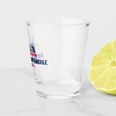 星、ストライプ、ニューハンプシャーのショットグラス ショットグラス (右)