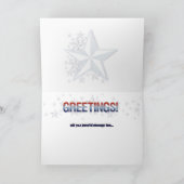 星-テキサス州が付いているヴィンテージ米国の旗 カード (内部)