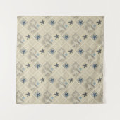 星、パッチワーク タペストリー (正面(横))