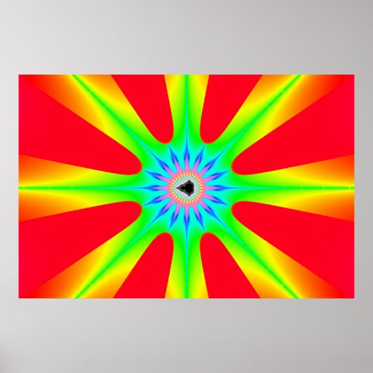 星 – フラクタルポスター ポスター (正面)