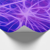 星、フラクタル、青 ラッピングペーパー (角)