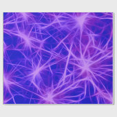 星、フラクタル、青 ラッピングペーパー (フラット)