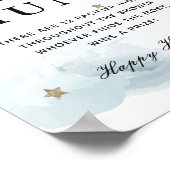 星&ブルークラウドベビーシャワーパシファイヤー狩り ポスター (角)