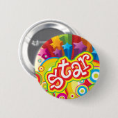 星-ボタン 缶バッジ (正面&裏面)