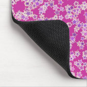 星、マゼンタに対する薄紫の濃淡 マウスパッド (コーナー)