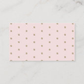 星&ムーンベビーシャワーピンクオムツラッフルチケット エンクロージャーカード (裏面)