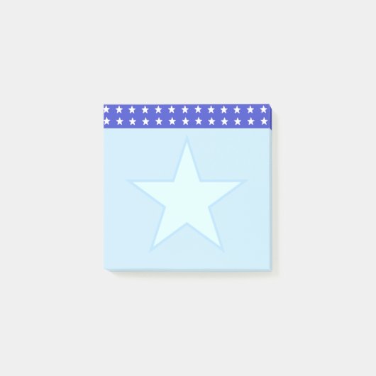 星（ライトブルー） ポストイット (正面)