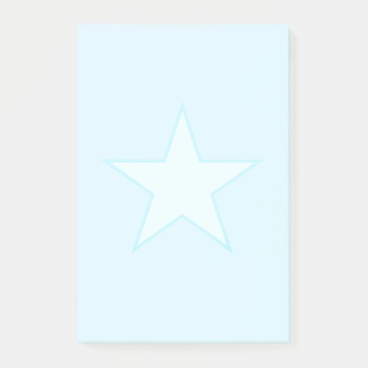 星(ライトブルー) ポストイット (正面)