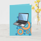 星、ラップトップ カード (黄色い花)