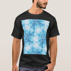 星、凍ってい雪のシームレスなパターン。 Tシャツ