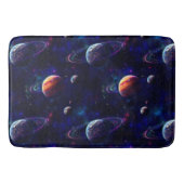 星、惑星、銀河系、宇宙をテーマにした バスマット (正面)