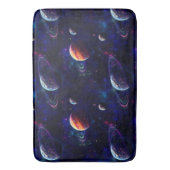 星、惑星、銀河系、宇宙をテーマにした バスマット (正面縦)