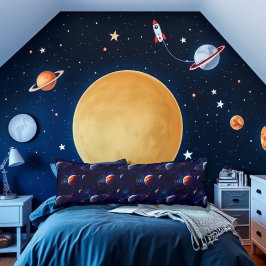 星、惑星、銀河系、宇宙をテーマにした ボディピロー