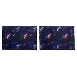 星、惑星、銀河系、宇宙をテーマにした 枕カバー