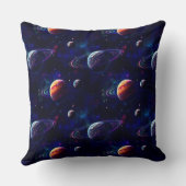 星、惑星、銀河、宇宙テーマ クッション (裏面)