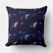 星、惑星、銀河、宇宙テーマ クッション (正面)