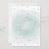 星、惑星、雲が通り過ぎるベビーシャワー 招待状 (裏面)