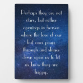 星、愛する人のための失った開口部エスキモー諺 フォトプラーク (正面)