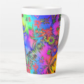 星、抽象芸術、数々のカラー画像。 カフェラテマグ (右アングル)