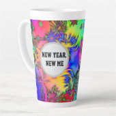 星、抽象芸術、数々のカラー画像。 カフェラテマグ (左アングル)