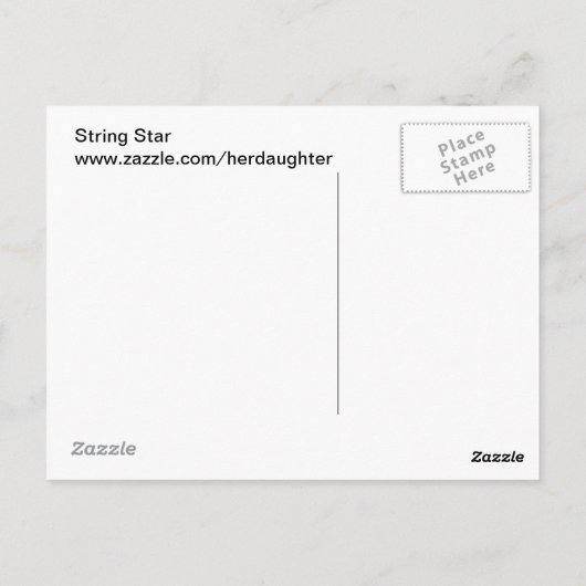 星(文字列) ポストカード (裏面)