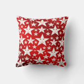 星，星，ファンタジー，光沢，赤，クリスマス，スマイル クッション (裏面)