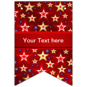 星，星，ファンタジー，光沢，赤，クリスマス，小 バンティングフラッグ (第1の旗)