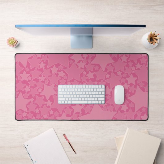 星，星，星 – ピンク デスクマット (オフィス1)
