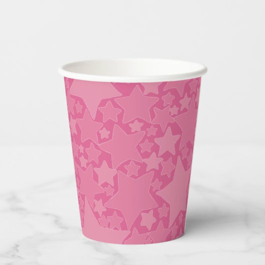 星，星，星 – ピンク 紙コップ (裏面)