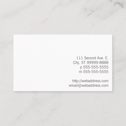 星（暗） 名刺 (裏面)