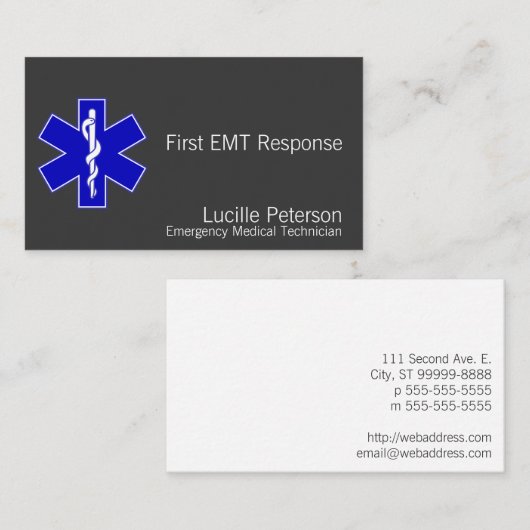 星（暗） 名刺 (正面/裏面)