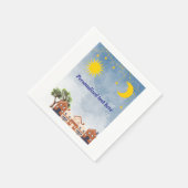 星、月、太陽をテーマにした赤ちゃんシャワー スタンダードカクテルナプキン (角)