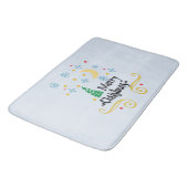 星、月、雪の結晶、メリークリスマス、ZSSG バスマット (アングル)