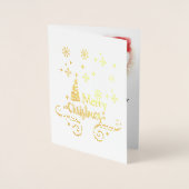 星、月、雪片、メリークリスマス、ZSSG 箔カード (正面)