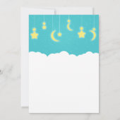 星 月 雲のベビーシャワー招待状 招待状 (裏面)