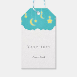 星 月 雲 ベビーシャワー ギフトタグ