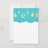 星 月 & 雲 ベビーシャワー 感謝カード (裏面)