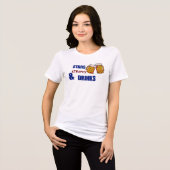 星 条紋 ドリンク 楽しい愛国心 7月4日 トライブレンドTシャツ (正面全面)