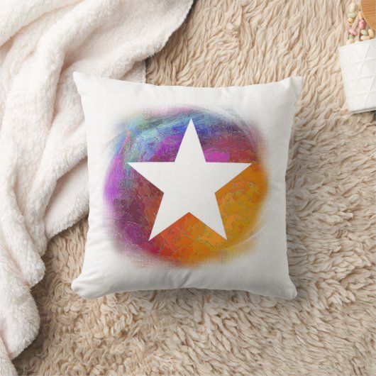 星（白） クッション (ブランケット)