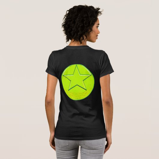 星（緑） Tシャツ (裏面フル)