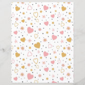 星、花、ハート、水玉模様 (裏面)