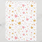 星、花、ハート、水玉模様 (正面/裏面)