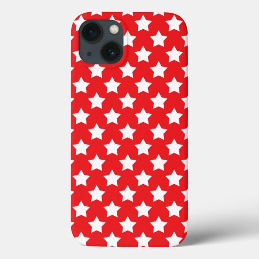 星 – 赤いiPadのエアケースに白 Case-Mate iPhoneケース (裏面)