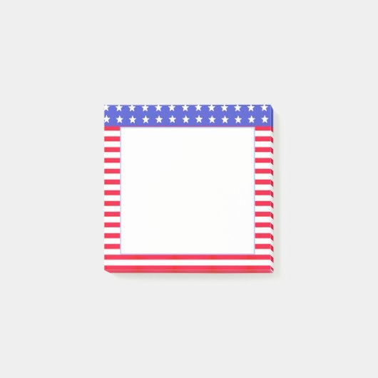 星、赤と白ストライプの ポストイット (正面)